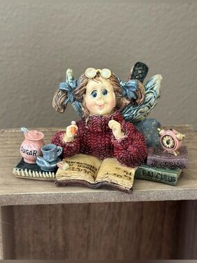 The Wee Folkstones Shelf Sitting Figurine 36301 ~ Estudious “Cram” Faeriebaum